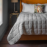 Della quilted cotton velvet bedspread