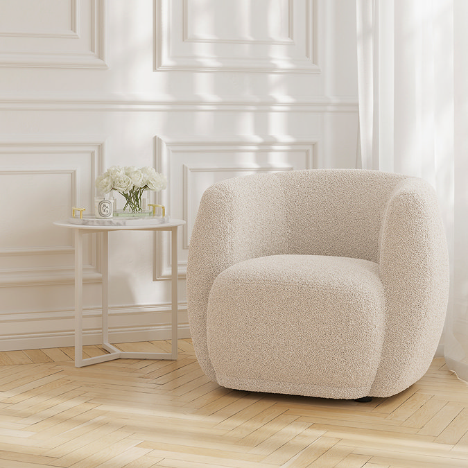 Dolly sherpa accent chair cotton