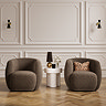 Dolly Sherpa Accent Chair - Cotton