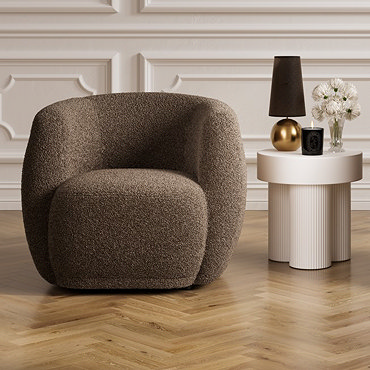 Dolly Sherpa Accent Chair - Cotton