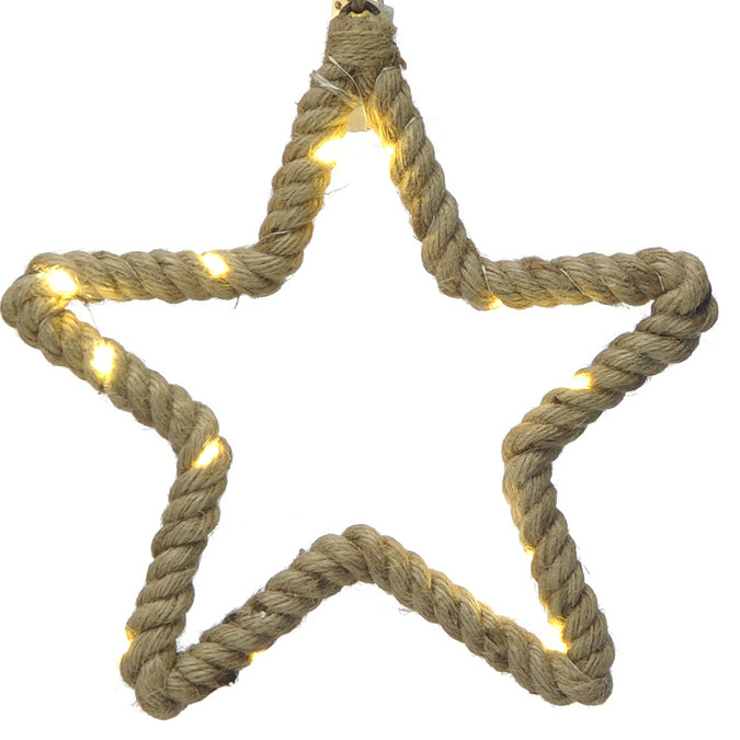 Dream lit rope star decoration