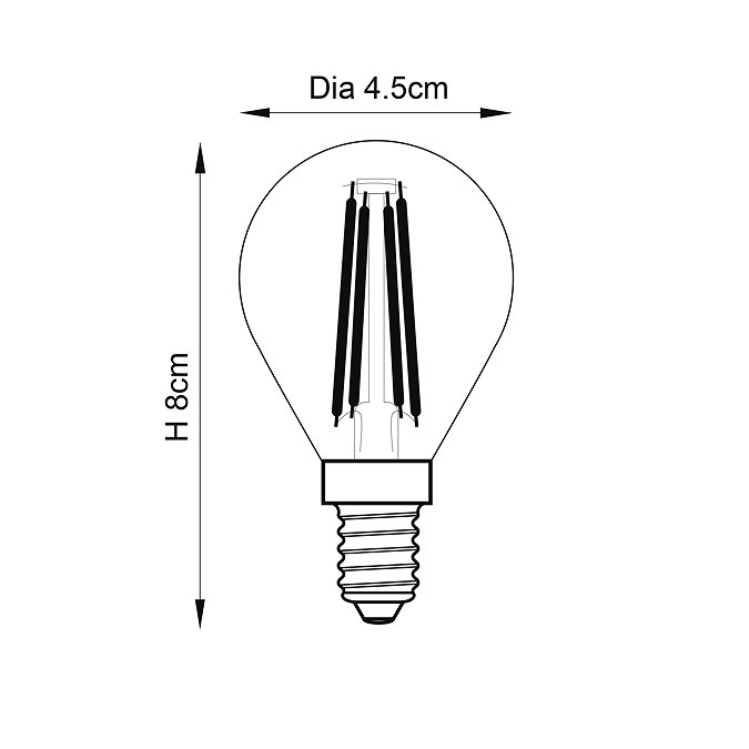 E14 LED Filament Golf - Pack of 3
