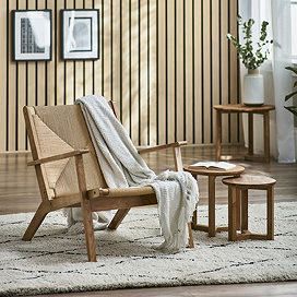 Eden Oak and Rope Accent Chair - Natural main image