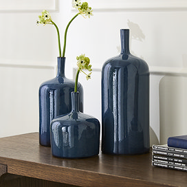 Edessa Ceramic Set of 3 Vases - Blue main image