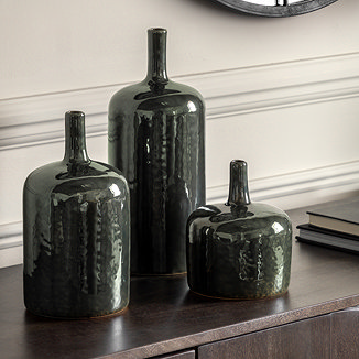 Edessa Ceramic Set of 3 Vases - Green main image