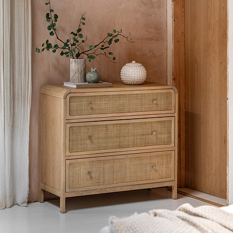 Edison 3 drawer chest in natural