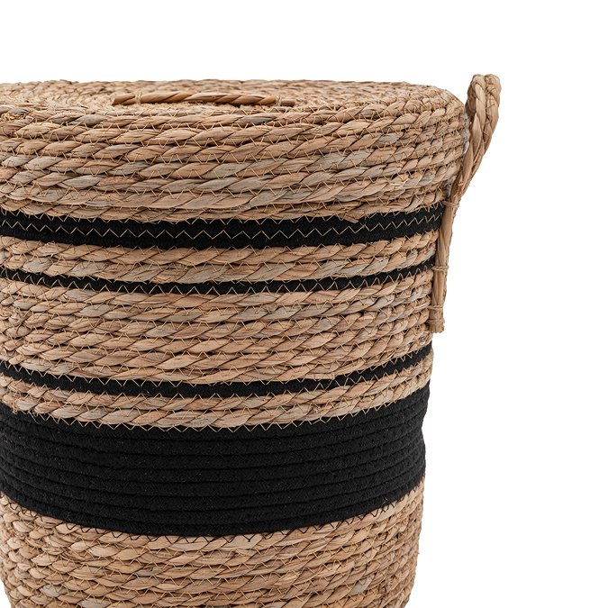 Edvin set of 3 linen stripe baskets