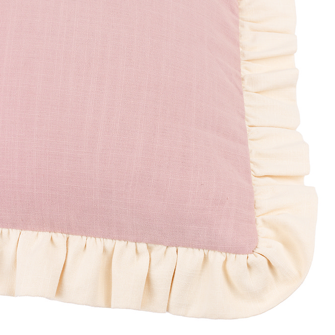 Effie cushion in petal and vintage cream image 