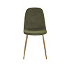 front on image cut out on white background of olive green chenille chair