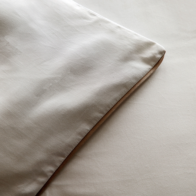 Egyptian Cotton Sateen Piped Duvet Cover Set