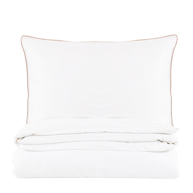 Egyptian Cotton Sateen Piped Duvet Cover Set