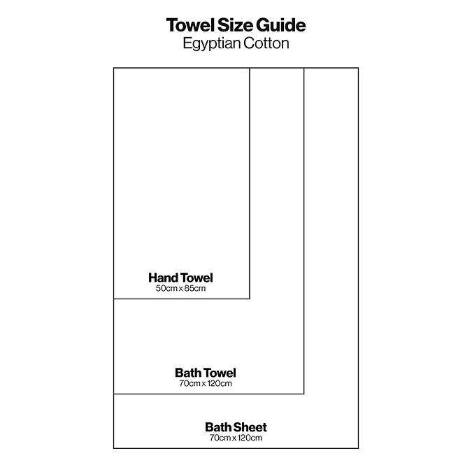 Image of towel size guide