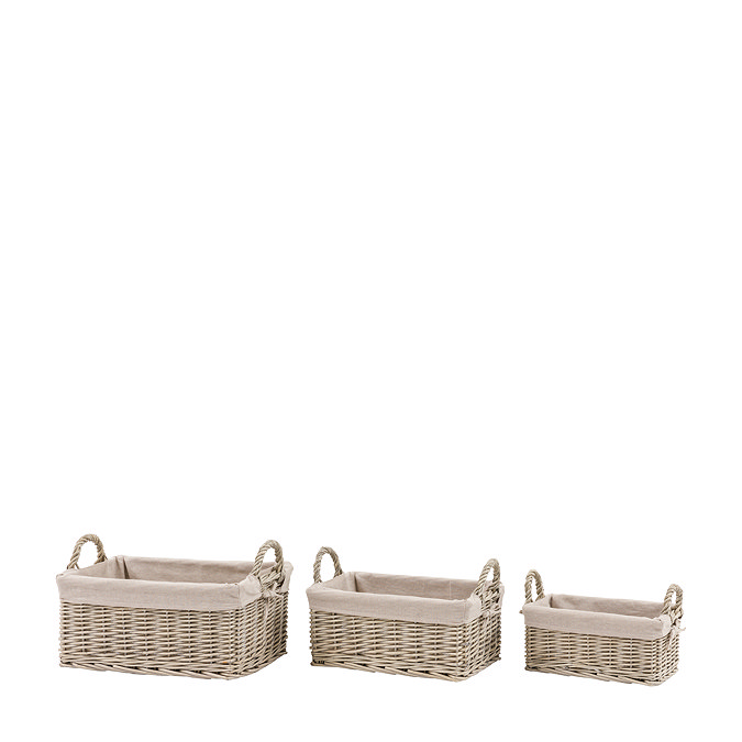 Eldon set of 3 lined baskets