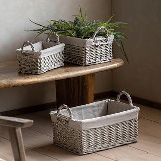 Eldon set of 3 lined baskets
