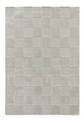 image cut out on white background of silver checkered rectangle rug
