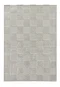 image cut out on white background of silver checkered rectangle rug