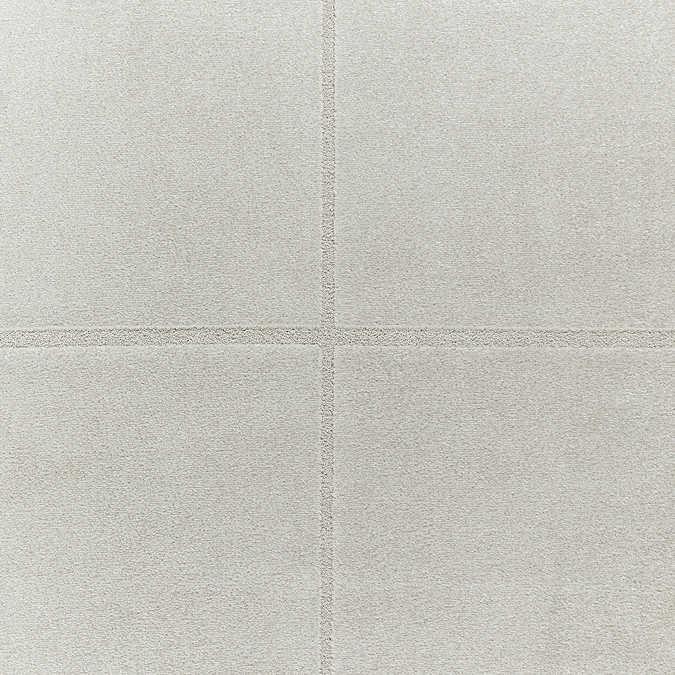 close up on colour and texture of silver modern lined rug