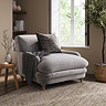 Ella Velvet Snuggle Chair - Grey main image