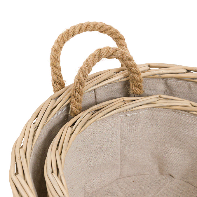 Elodie Set of 2 Round Baskets with Handle
