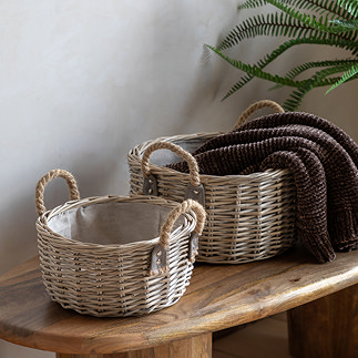 Elodie Set of 2 Round Baskets with Handle