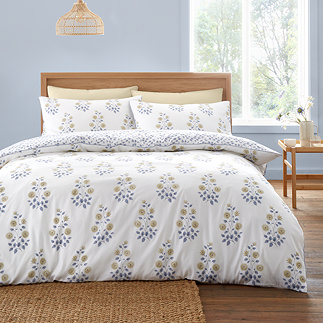 Eloise Floral Piped 230TC Duvet Cover Set - Blue main image
