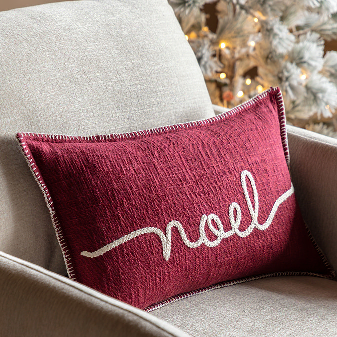 Elora Noel Embroidered Cushion