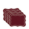 Elora set of 4 Scallop Placemats in merlot