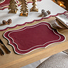 Elora set of 4 Scallop Placemats in merlot