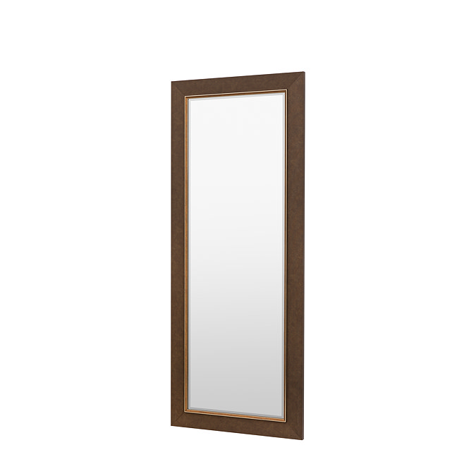 cut out image of bronze horizontal rectangular mirror