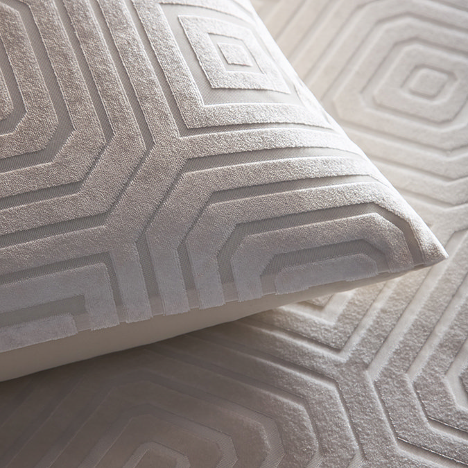 Emile Duvet Cover Set in cream on bed image 3