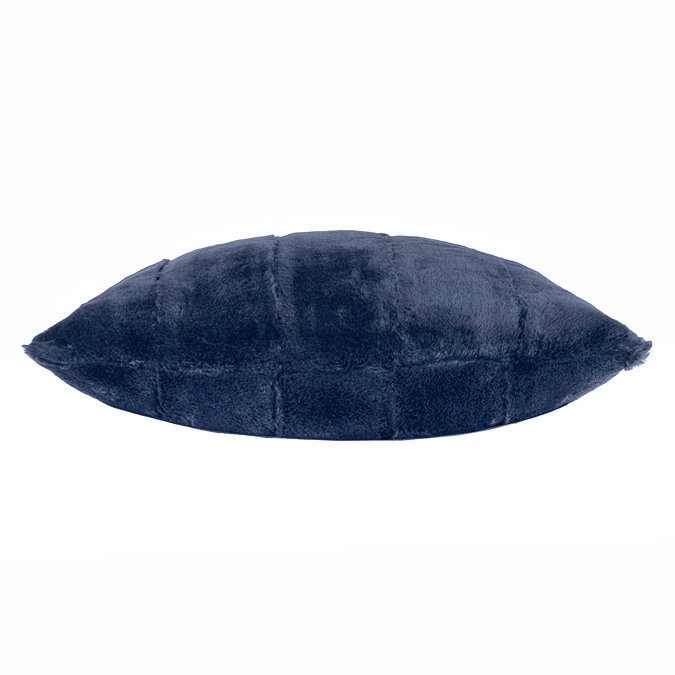 navy cushion side on image cut out on white background