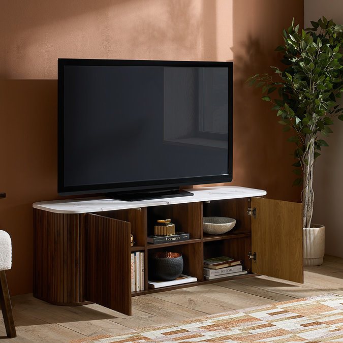 Enzo Walnut TV Stand image