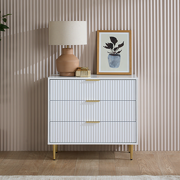 Eris White 3 drawer chest image