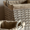 Etta set of 3 square lined baskets