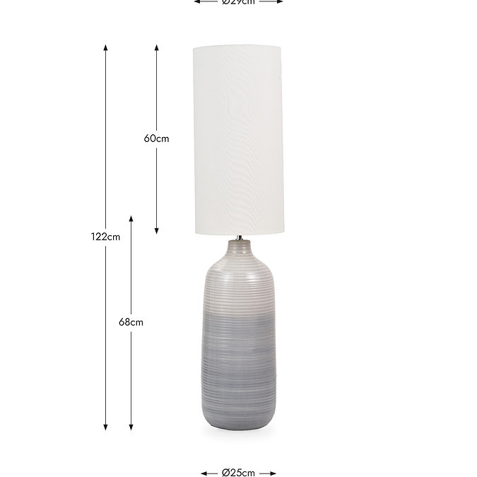 Everest ombre ceramic floor lamp