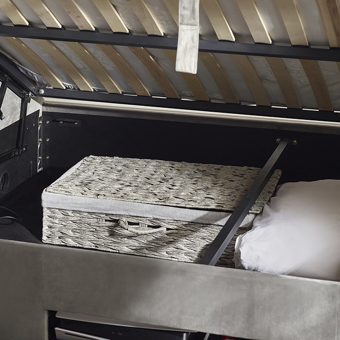 close up image inside of ottoman storage bed