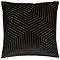 black square cushion with geometric detailing, cut out on white background