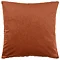 velvet reverse of brick orange cushion, cut out on white background