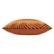 side-on image of brick orange cushion, cut out on white background.