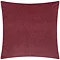 back of burgundy cushion, plain velvet, cut out on white background