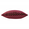 side on image of burgundy cushion, cut out on white background.