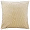 ivory square cushion with geometric detailing, cut out on white background