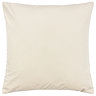 image of velvet reverse of ivory cushion, cut out on white background.