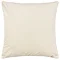 image of velvet reverse of ivory cushion, cut out on white background.