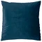 back image of navy cushion with plain velvet reverse