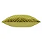 side on image of olive green cushion, cut out on white background