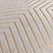 close up of pattern of oyster coloured velvet cushion with geometric cut detailing