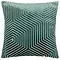 teal green cushion with geometric detailing, cut out on white background