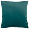 back image of teal green cushion's plain velvet reverse