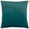 back image of teal green cushion's plain velvet reverse
